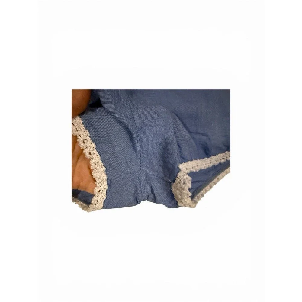 Peixoto Copacabana High-Waist Swim Cover-Up Shorts Size S Blue - Picture 7 of 7